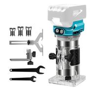 Fresadora de cantos con batería Ma-kita, batería de 18 V, 30000 rpm, recortadora sin escobillas con 1/4", 6 mm y 8 mm, fresadora compacta, fresadora con batería, fresadora manual con 6 velocidades