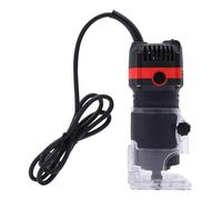 Fresadora de cantos profesional de 800 W con 15 herramientas de fresado y guía transparente de 3000 r/min para carpintería precisa y bricolaje, color negro