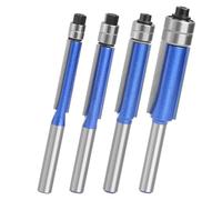Fresadora de fresado Flush Trim Bits 4 unidades - Fresadora de aleación de alta calidad para un procesamiento preciso de bordes y fresado a ras de fresado de madera estable para aplicaciones