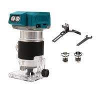 Fresadora de madera, 10000 - 30000 rpm, fresadora de cantos eléctrica con pinza de sujeción de 6,35 mm, herramienta de corte para tallar madera, para el bricolaje (Without Battery)