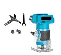 Fresadora de madera inalámbrica sin escobillas, 5 velocidades, ajustable, 30 000 RPM, compacta, Compatible With carpintería, bricolaje, compatible con batería Makita de 18 V.