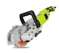 Fresadora de ranura eléctrica, 4000 W, 220 V, 7500 rpm, fresadora de muros, fresadora de ranura eléctrica, fresadora de pared, 5 hojas de sierra+bomba de agua, ancho de ranura máximo: 33 mm (verde)