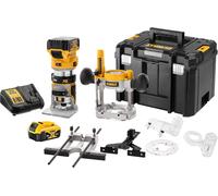 Fresadora eléctrica Dewalt DCW604P2-QW con base fija XR 18 V, 2 x 5,0 Ah