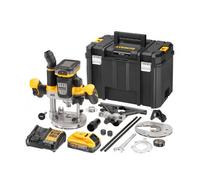 Fresadora inalámbrica sin escobillas DeWalt de 70 mm y 2 baterías de 5 Ah DCW620H2