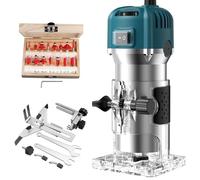 Fresadora JiGiU de 800 W con control de velocidad y juego de 15 brocas.