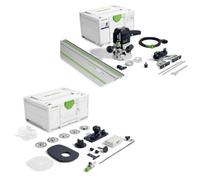Festool Juego de enrutador REBQ-FS 1010 (con tope lateral, módulo de luz, portabrocas de pinza, llave de extremo abierto, cable de red enchufable, juego de accesorios, riel guía), en Systainer