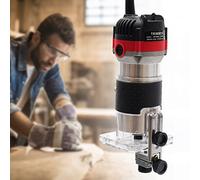 Fresadora profesional de 6,35 mm (1/4 pulgadas), fresadora de cantos eléctrica, fresadora de cantos, fresadora de madera, herramienta para acabado de superficies, corte de curvas, 800 W