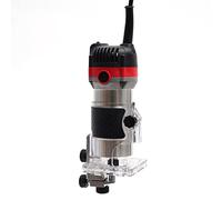 Fresadora profesional de cantos de 800 W, herramienta de madera, fresadora eléctrica con una mano de 6,35 mm, fresadora con una mano para biselado, ranurado, acabado de superficies, corte curvo