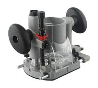 Fresadora sumergible de 65 mm para fresadora, base de aluminio ajustable con bloqueo de acero para carpintería, fresadoras de bordes y ranuras, plata/negro