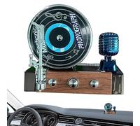 Fresadoras de aire de coche duraderas, Record Player Air Fairsener Car - Difusores de perfume para automóviles,Decoración de aromaterapia retro creativa de energía solar para uso automotriz