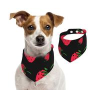 FresaFresa,Pañuelo con Babero para Mascotas, pañuelo para Perros y Gatos, Babero de Toalla, Bufanda Ajustable para Mascotas,M
