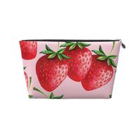 Fresas con Fondo Rosa, Bolsa de artículos de tocador Bolsa de Maquillaje Bolsa de cosméticos Bolsa de artículos de tocador de Viaje portátil