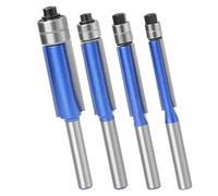 Fresas De Corte A Ras Para Router, 4 Piezas Herramienta Multifuncional De Aleacion, Juego de Rodamientos e Inferior, para Renovación del Hogar Creación Artística Interiores