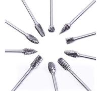 Fresas de corte de carburo 10pcs 3x6mm para uso en piezas de mano y amoladoras de troquel al realizar el mecanizado de precisión de bordes y huecos