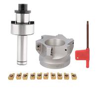 Fresas de Extremo CNC para Metal y Acero Inoxidable, Herramienta de Fresado Industrial con 6 Ranuras y 10 Insertos APMT1604, Soporte Compatible de Alta Precisión