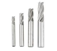 Fresas de Fresado HSS, 4 Flautas, Set de 4 Piezas M6/M8/M10/M12, Brocas CNC para Fresadora