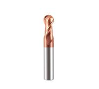 Fresas de punta esférica, 1/8 piezas 2 flauta punta de bola fresa de carburo recubierto de TiCN R0.5-R8.0(R5.0xD10x75L)