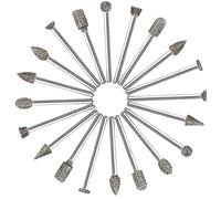 Fresas Diamante - ZFYQ 20Pcs Juego de Brocas de Diamante Muela con Punta Montada / 3 mm Vástago para Herramientas Rotativas/Molienda Pulido Grabado de Bricolaje