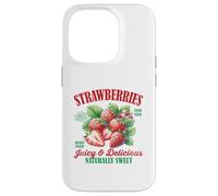 Fresas Dulce Vintage Fruta Retro Fresa Gráfico Carcasa para iPhone 14 Pro
