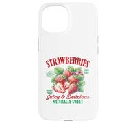 Fresas Dulce Vintage Fruta Retro Fresa Gráfico Carcasa para iPhone 15