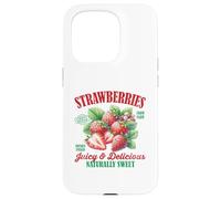 Fresas Dulce Vintage Fruta Retro Fresa Gráfico Carcasa para iPhone 15 Pro