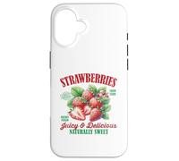 Fresas Dulce Vintage Fruta Retro Fresa Gráfico Carcasa para iPhone 16