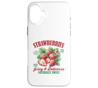 Fresas Dulce Vintage Fruta Retro Fresa Gráfico Carcasa para iPhone 16 Plus