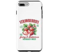 Fresas Dulce Vintage Fruta Retro Fresa Gráfico Carcasa para iPhone 7 Plus/8 Plus