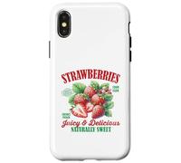 Fresas Dulce Vintage Fruta Retro Fresa Gráfico Carcasa para iPhone X/XS