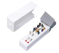 Fresas para Torno Manicura Caja, Torno para Uñas, Caja de Broca de Uñas, Caja de Almacenamiento de Exhibición de Broca de Cabeza de Molienda de 30 Agujeros