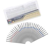 Fresas para Torno Manicura, Set de Brocas para Torno de Uñas, 30 unids/set broca de diamante para uñas cutícula piel muerta limpia para limas de uñas herramientas de manicura para manicura pedicura