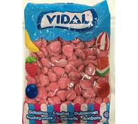 Fresas Rojas 1,3-1 kg - Golosinas sabor fresa Vidal, bolsa grande para fiestas, cumpleaños y compartir
