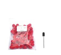 Fresas Torno Para UñAs 50 Uds. Accesorios de taladro uñas plástico rojo tapas bloque mandril removedor Gel cuidado los pies cutícula para Manicura(7x13 80 Grit)
