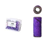 Fresas Torno Para UñAs For taladro de uñas, Mini lima banda arena, pulido, limpieza cutículas, sin broca mandril acero inoxidable para Manicura(Purple 240(100PCS))