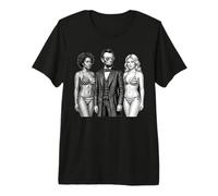 Fresco Abe Lincoln con Americana Bikini Babes Camiseta Premium