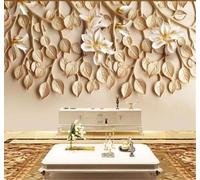 Fresco Bello Relieve Ramas Estampado Decorativo 3D Papel Pintado Tapiz Textura de Seda Oficina Comedor Sofá Dormitorio Sala Estar TV Fondo Pantalla-150cm×105cm