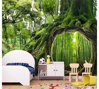 Fresco Bonito Mágico Bosque Sendero Pájaros 3D Papel Pintado Tapiz Textura de Seda Oficina Comedor Sofá Dormitorio Sala Estar TV Fondo Pantalla-430cm×300cm