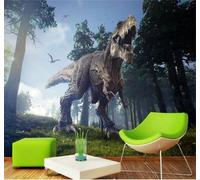 Fresco Bosque Dinosaurios Aves Bosque Papel Pintado 3D Seda Texturizada Primera Calidad Neutros Material Ideal Para SalóN Dormitorio-350cm×256cm