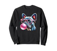 Fresco Bulldog Francés Soplando Una Burbuja Lindo Frenchie Sudadera