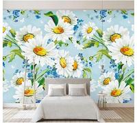 Fresco Dibujo A Mano Azul Flores Estilo Campestre Papel Pintado 3D Seda Texturizada Primera Calidad Neutros Material Ideal Para SalóN Dormitorio-200cm×140cm