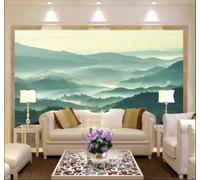 Fresco Dibujo A Mano Cumbres Ambiente Paisaje Papel Pintado 3D Seda Texturizada Primera Calidad Neutros Material Ideal Para SalóN Dormitorio-400cm×280cm