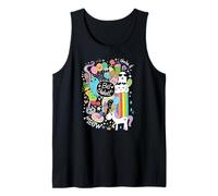Fresco Doodle Gráfico Color Dibujos Animados Camiseta sin Mangas
