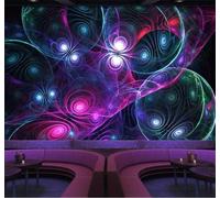 Fresco Elegante Colorido Luces Esferas Líneas 3D Papel Pintado Tapiz Textura de Seda Oficina Comedor Sofá Dormitorio Sala Estar TV Fondo Pantalla-430cm×300cm