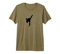 Fresco Japonés Arte Marcial Karate Negro Silueta Camiseta Premium