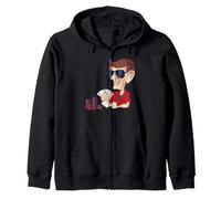 Fresco jugador de cartas con sombras Poker Jock Sudadera con Capucha