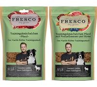 Fresco Martin Rütter - Juego de 2 bocadillos de entrenamiento con forma de caballo, 2 x 150 g, aperitivo monoproteína natural, delicioso aperitivo para perros