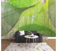 Fresco Minimalista Vegetal Hojas Verdes Textura 3D Papel Pintado Pared Fácil Instalación Oficina Sala Estar Sofá Dormitorio TV Fondos Decoración-300cm×210cm
