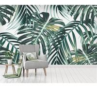 Fresco Sólo Hermosas Plantas Tropicales Hojas Verdes 3D Papel Pintado Tapiz Textura de Seda Oficina Comedor Sofá Dormitorio Sala Estar TV Fondo Pantalla-250cm×170cm