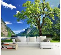 Fresco Verde Montaña Bosque Cielo Paisajes Naturales Papel Pintado 3D Seda Texturizada Primera Calidad Neutros Material Ideal Para SalóN Dormitorio-150cm×105cm