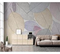 Fresco Y Hermoso Arte De Línea Hojas De Colores Papel Pintado 3D Seda Texturizada Primera Calidad Neutros Material Ideal Para SalóN Dormitorio-430cm×300cm